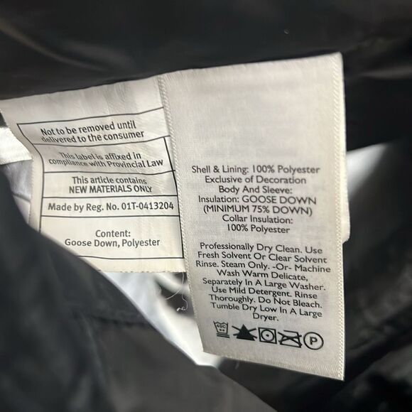 Eddie Bauer Black Goose Down Puffer Long Full Zip Jacket EB550 Fill Power Size S - Picture 5 of 7